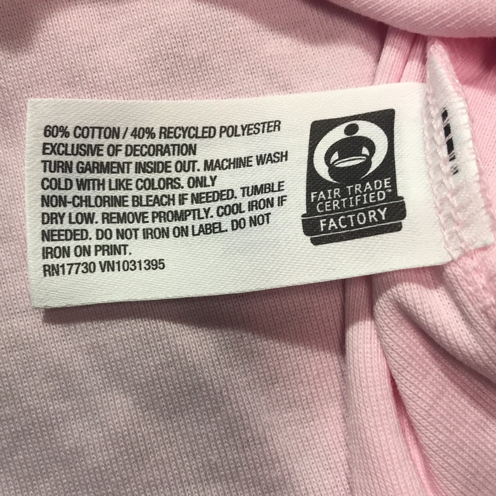 Wild Fable Graphic Pink 'Non Merci' Baby Tee Tight Fit Cropped Sz Small | NWT - Picture 4 of 4
